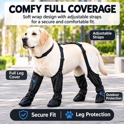 Wasserdichte Hundestiefel mit Haltegurten